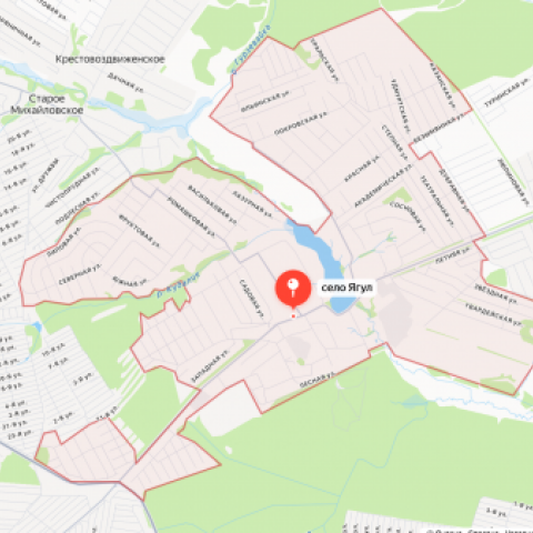 Ягул на карте